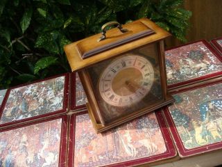 Vintage Fhs Ting Tang Mantel Clock Floating Balance German Fhs Movement