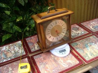 Vintage FHS Ting Tang Mantel Clock Floating Balance German FHS Movement 4