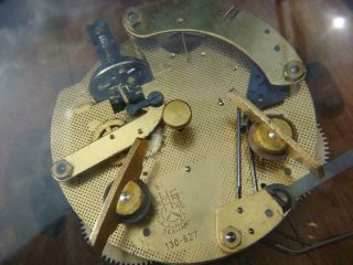 Vintage FHS Ting Tang Mantel Clock Floating Balance German FHS Movement 5