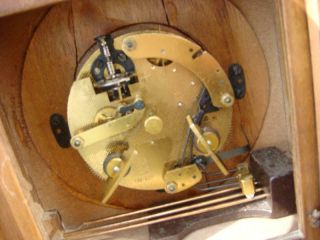 Vintage FHS Ting Tang Mantel Clock Floating Balance German FHS Movement 6