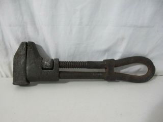 Antique Vintage Pipe Monkey Wrench Tool Plumbing
