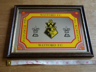 A Small Vintage Watford Football Club Mirror The Hornets