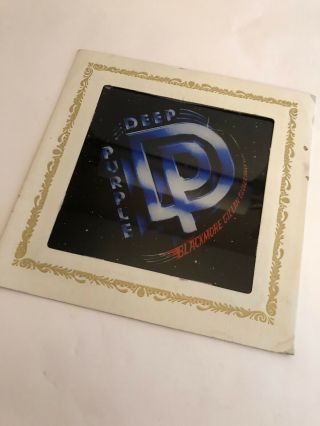 Rare Vintage Deep Purple Carnival Mirror 6x6 Glass Tile 80s