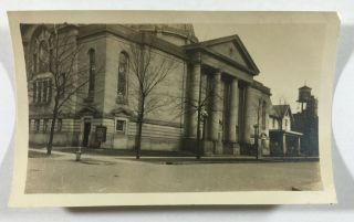 Vintage B&w Photograph Of The Presbyterian Church Elkhart Indiana