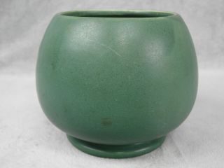 Vintage McCoy Arts Crafts Pottery Matte Green Planter Pot 2