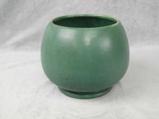Vintage McCoy Arts Crafts Pottery Matte Green Planter Pot 3