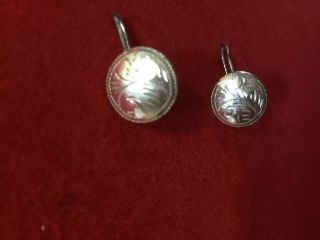 Vintage 925 Sterling Silver Siam Thailand Earrings Fine Jewelry