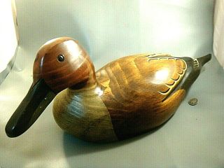 Vintage Rare Creations By Cranford 16 " Hand Carved Solid Wood Pintail Duck Decoy