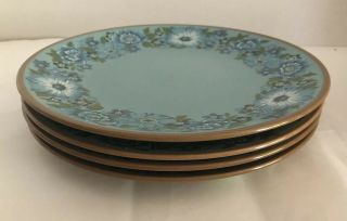Vintage Mid - Century Taylor Smith & Taylor Design 70 Azura Luncheon Plates S/4