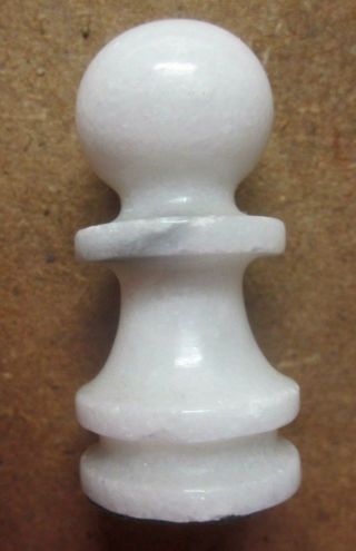 1 Vintage Cambor 2 " Marble White Pawn Chess Replacement Piece For 16 " Inch Board