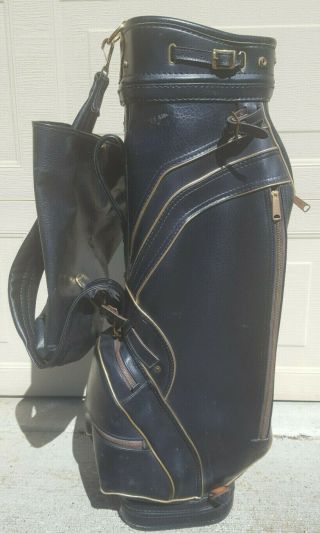 Macgregor Vintage Golf Bag Black Faux Leather Single Strap