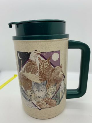Vintage Whirley Thermos Animals Wildlife Travel Mug The Natural Order Series