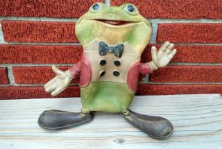 Rare 10 " Vintage 1948 Ed Mcconnell Rempel Froggy The Gremlin Rubber Frog.