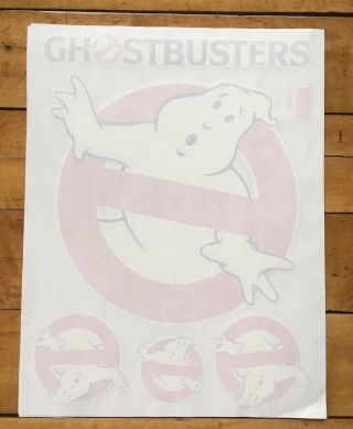 Vintage 1984 Ghostbusters Iron On Transfer Sheet With 5 Transfers