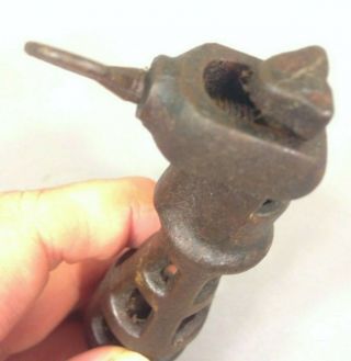 Vintage Cast Iron File Handle old antique tool holder 3