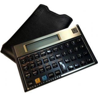 Vtg Hewlett Packard Hp - 12c Financial Calculator With Cover