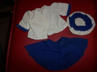 VINTAGE TERRI LEE DOLL TAGGED BLUE & WHITE BLOUSE & SKIRT,  MATCHING HAT 2