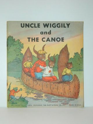 Vtg Vintage Pb 1939 Uncle Wiggily And The Canoe Platt & Munk Co. ,  Inc.  U.  S.  A.