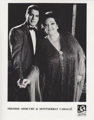 Vintage Press Photograph Freddie Mercury & Montserrat Caballe