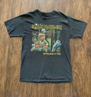 Vintage Iron Maiden Somewhere In Time Tour Concert Tshirt 2003 Size Medium/large