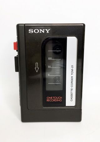 Vintage Sony Black Cassette - Corder Walkman Recording Tcm - 21 &