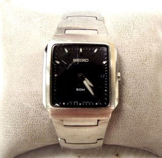 Gents Vintage Seiko 7n32 - Oalo Stainless Steel Quartz Wrist Watch - W28