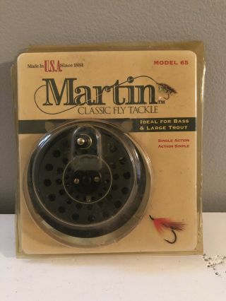 Vintage Martin Classic Fishing Fly Reel Model 65 Usa Nos Factory Rare