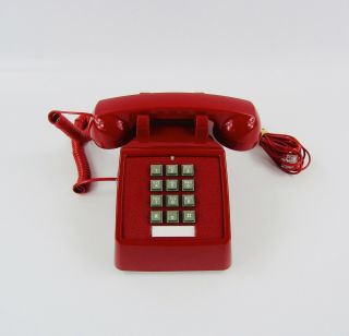 Cetis Telephone Aegis - 2510d 2 Line Red Vintage Style Hotel Phone Y1