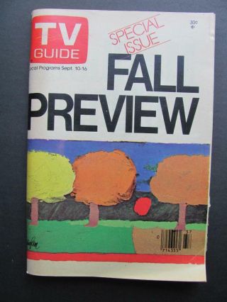Vintage Sept 10 - 16,  1977 Tv Guide Fall Preview Special Issue