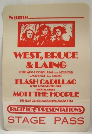 West,  Bruce & Laing / Mott The Hoople Vintage 70 