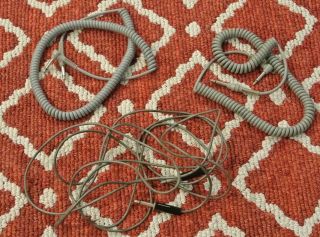 Vintage Gray Guitar Cables - Two Coiled And One Straight - Stevie Ray Vaughan