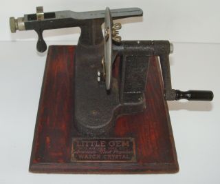 Little Gem Watch Crystal Cutting Precision Machine Antique Maker Tool Hand Lathe