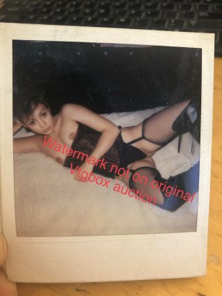 Amateur Lingerie Nude Latina Woman Vintage Polaroid Snapshot Photo