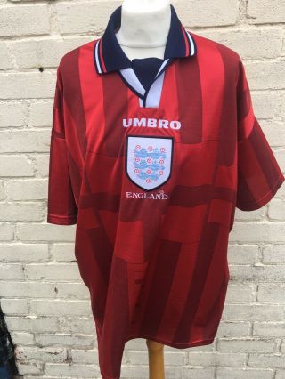 England 1998 World Cup Away Vintage Umbro Football Shirt (xl) Vgc