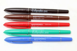 Sanford Calligraphic Vintage Pen Set Calligraphy Markers Multi Color - 2.  5mm