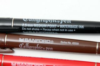Sanford Calligraphic Vintage Pen Set Calligraphy Markers Multi Color - 2.  5mm 3