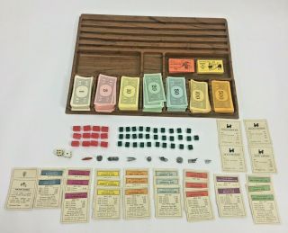 1964 Vintage Old Monopoly Game With Unique Orange Battleship Red