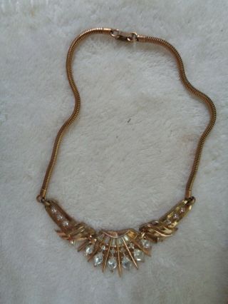 Vintage Crystal Rhinestone Necklace Trifari
