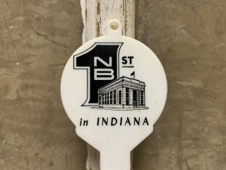 Vintage First National Bank Advertising Thermometer 7” Indiana 3