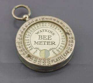 Vintage Watkins Bee Meter Dial - White Metal
