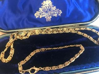 Vintage Mid Century Modernist Gold Tone Necklace And Bracelet Set