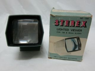 Vintage Sterex Lighted Slide Viewer For 126 & 35 Mm Slides No.  1261 Hong Kong