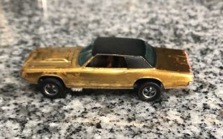 Vintage 1967 Redline Hot Wheels Gold Custom T - Bird - Black Roof Hong Kong