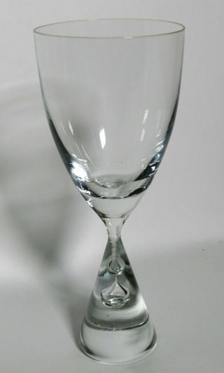 Vintage Holmegaard Crystal Princess Teardrop Water Goblet 8 - 1/4 " Vt3244