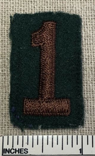 Vtg 1940s Explorer Scout Troop Number 1 Uniform Badge Felt Patch Green Brown Gbs