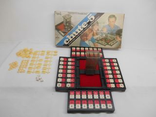 Old Vtg 1973 Chute - 5 Game Es Lowe Milton Bradley Makers Yahtzee 4315 Complete