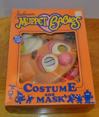Vintage Muppet Babies Baby Fozzie Bear Halloween Costume Toddler 3 - 5 Ben Cooper