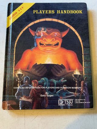 Vintage 1978 Players Handbook Advance D&d By Gary Gygax Dungeon X1