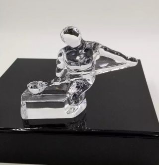 Orrefors Foundry Worker Figurine Paperweight Vintage Scandinavian Art Glass