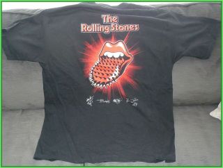 Rolling Stones vintage Voodoo Lounge tour shirt embroidered w/caricatures XL 4
